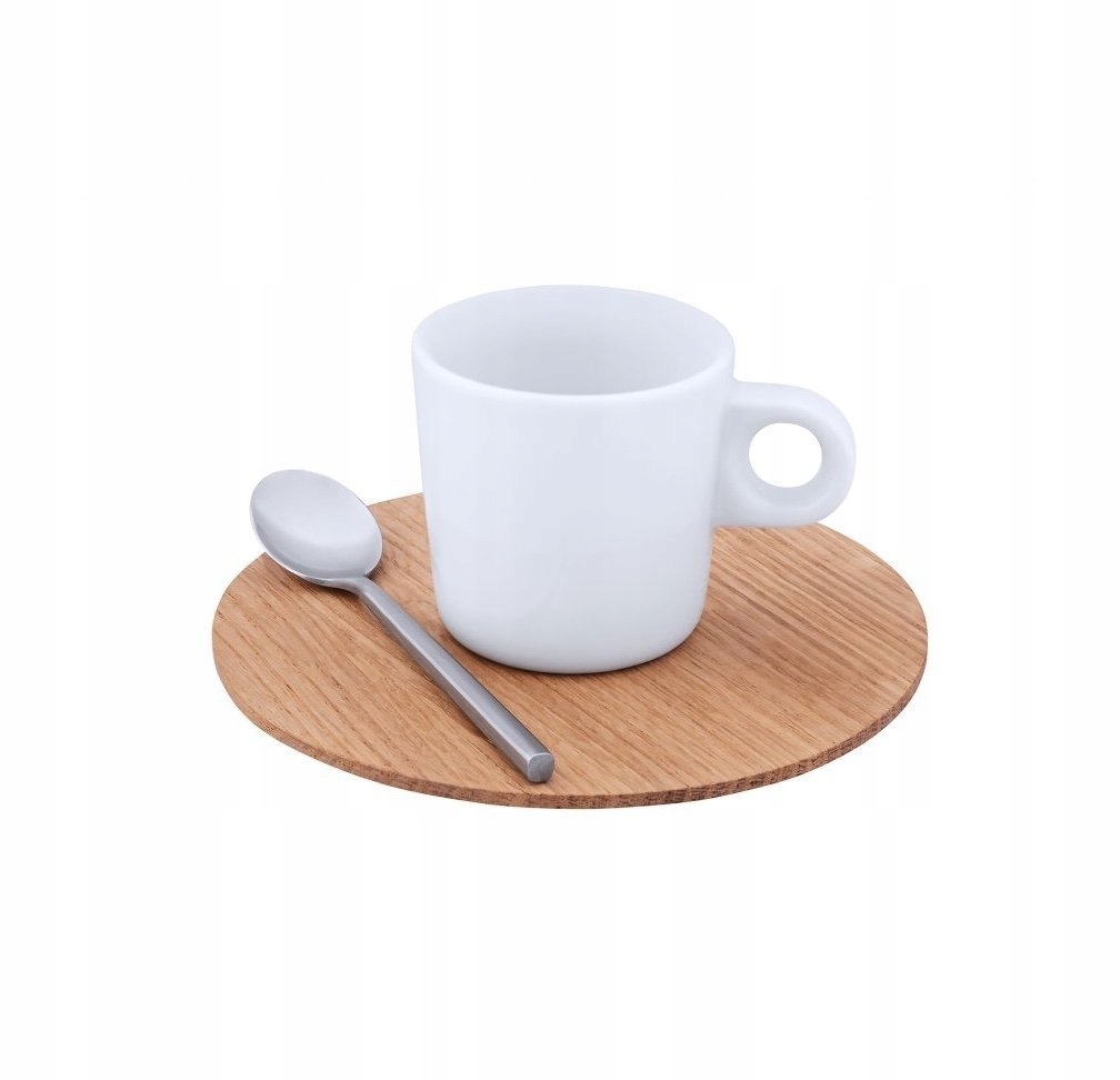 Clap Šálka na Espresso Dubový Spodek Lyžička