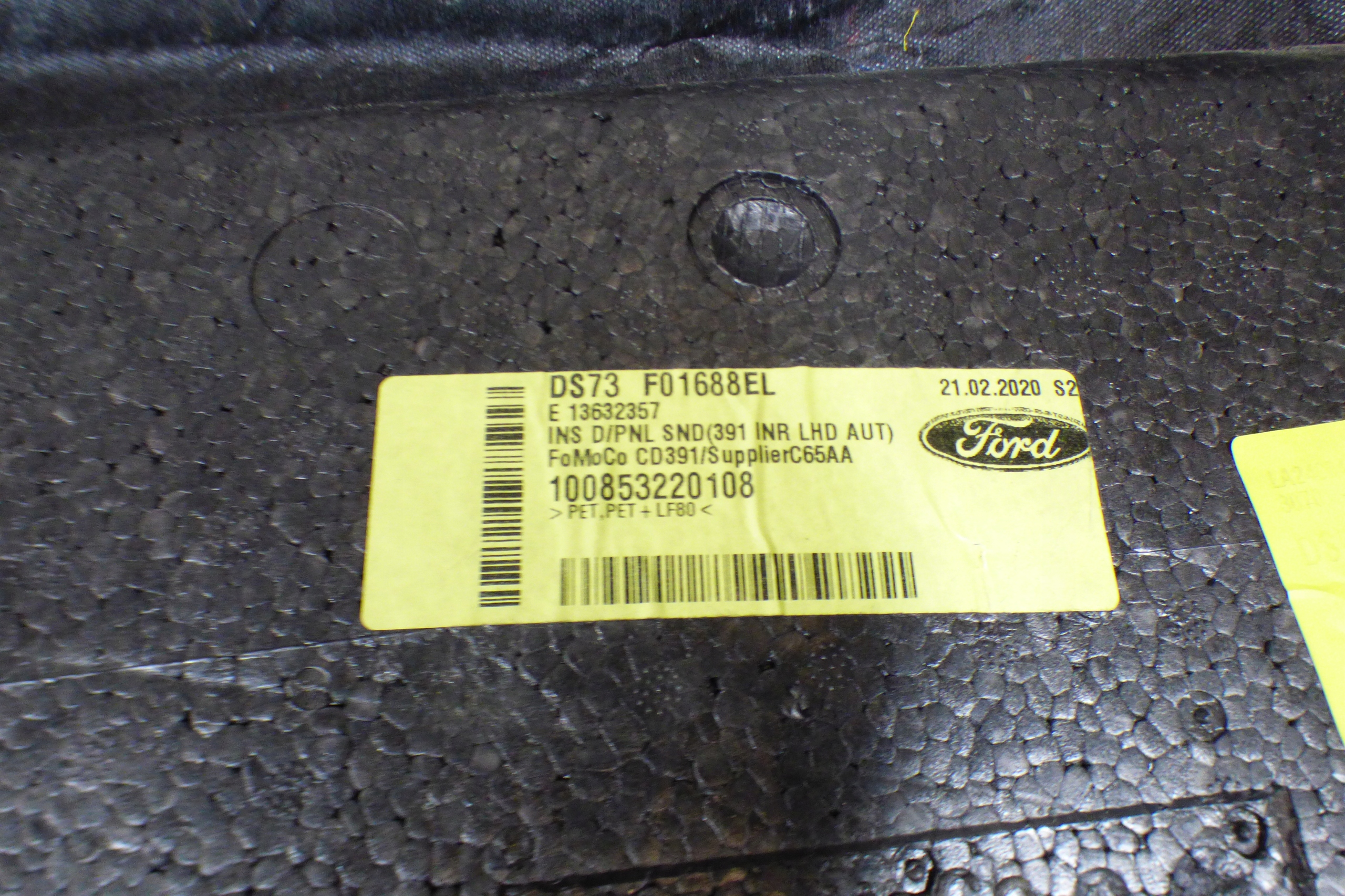 soundproofing partition wall EUROPA FORD MONDEO V MK5