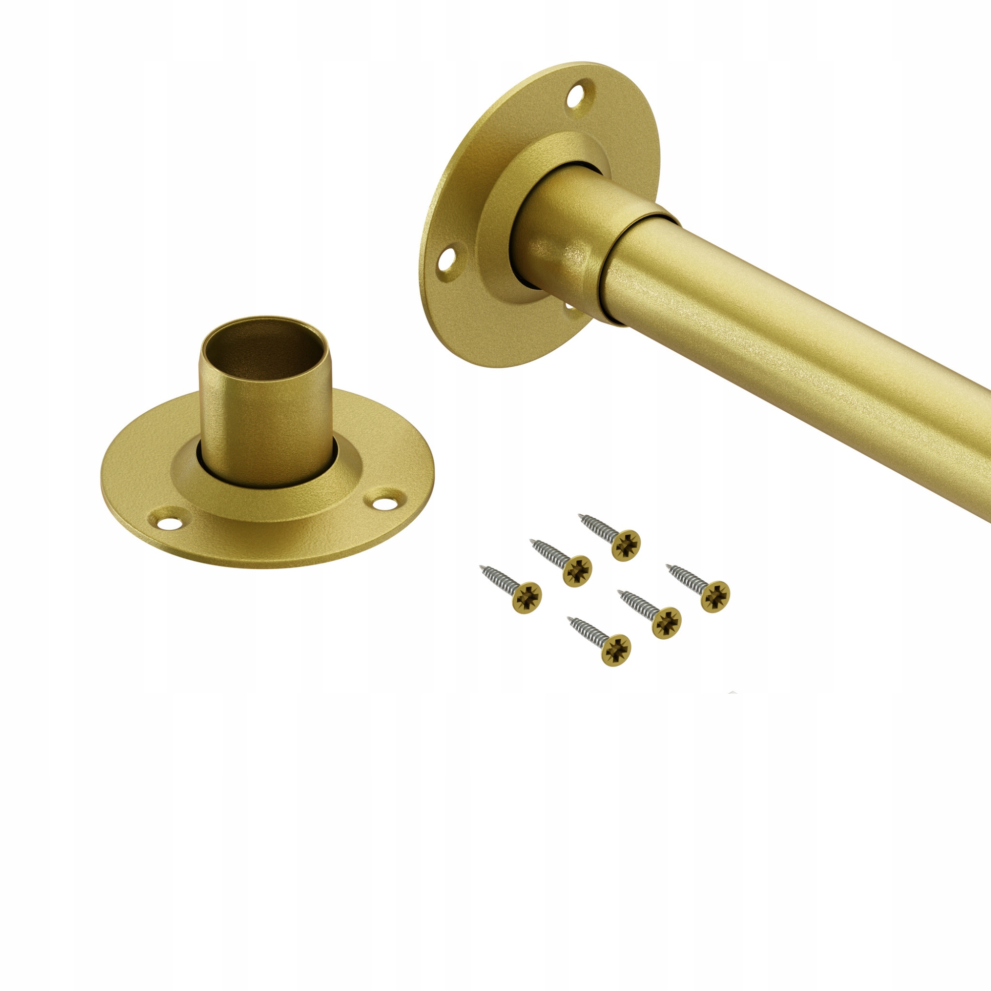 Ocelová tyč Classic Pro III rozety zlatá 200 cm