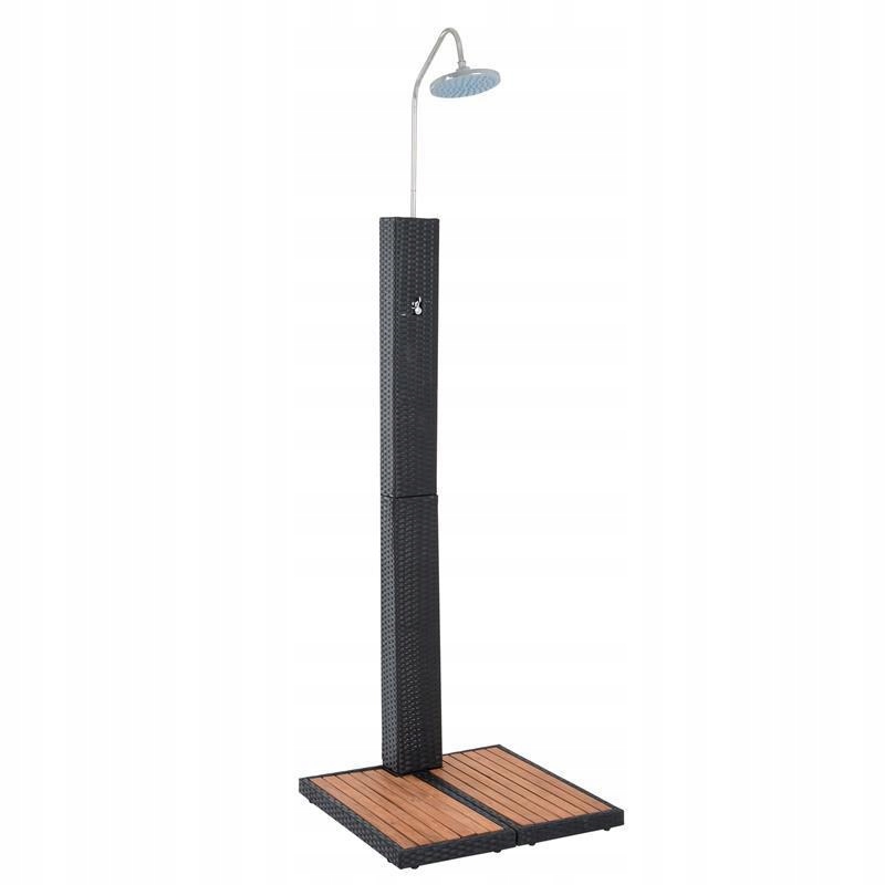 Ratanová záhradná sprcha čierna vonkajšia