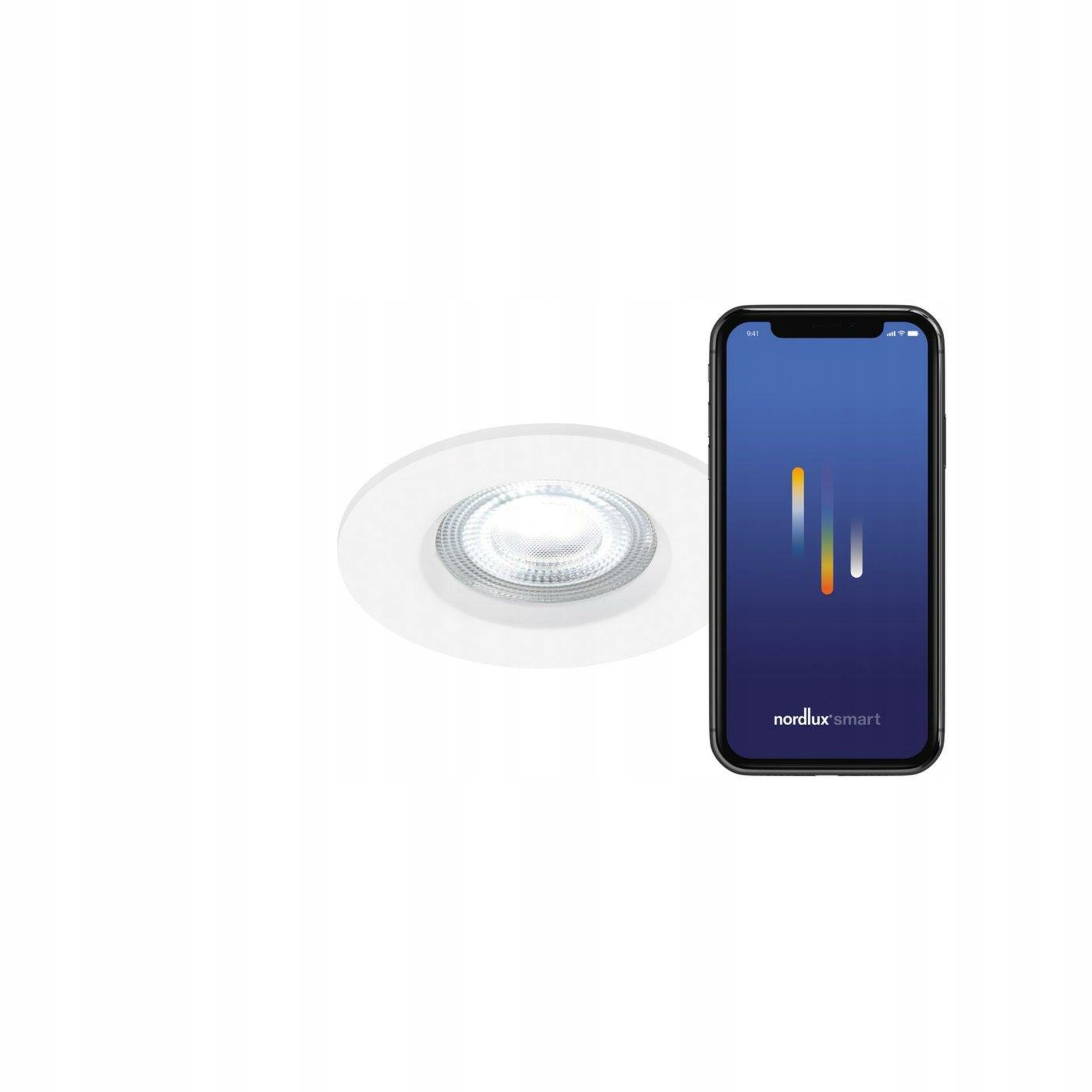 Inteligentné vstavané svietidlo Nordlux Don Smart Led, IP65, 8,5 cm, biela