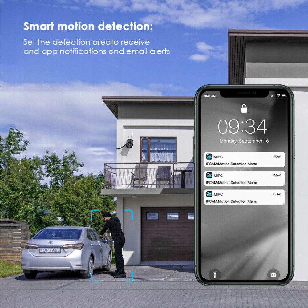 2X KAMERA ZEWNĘTRZNA MONITORING 1080 HD IP66 WIFI Model Kamera IP WiFi ZEWNĘTRZNA FULL HD 36 LED 1080P PIR