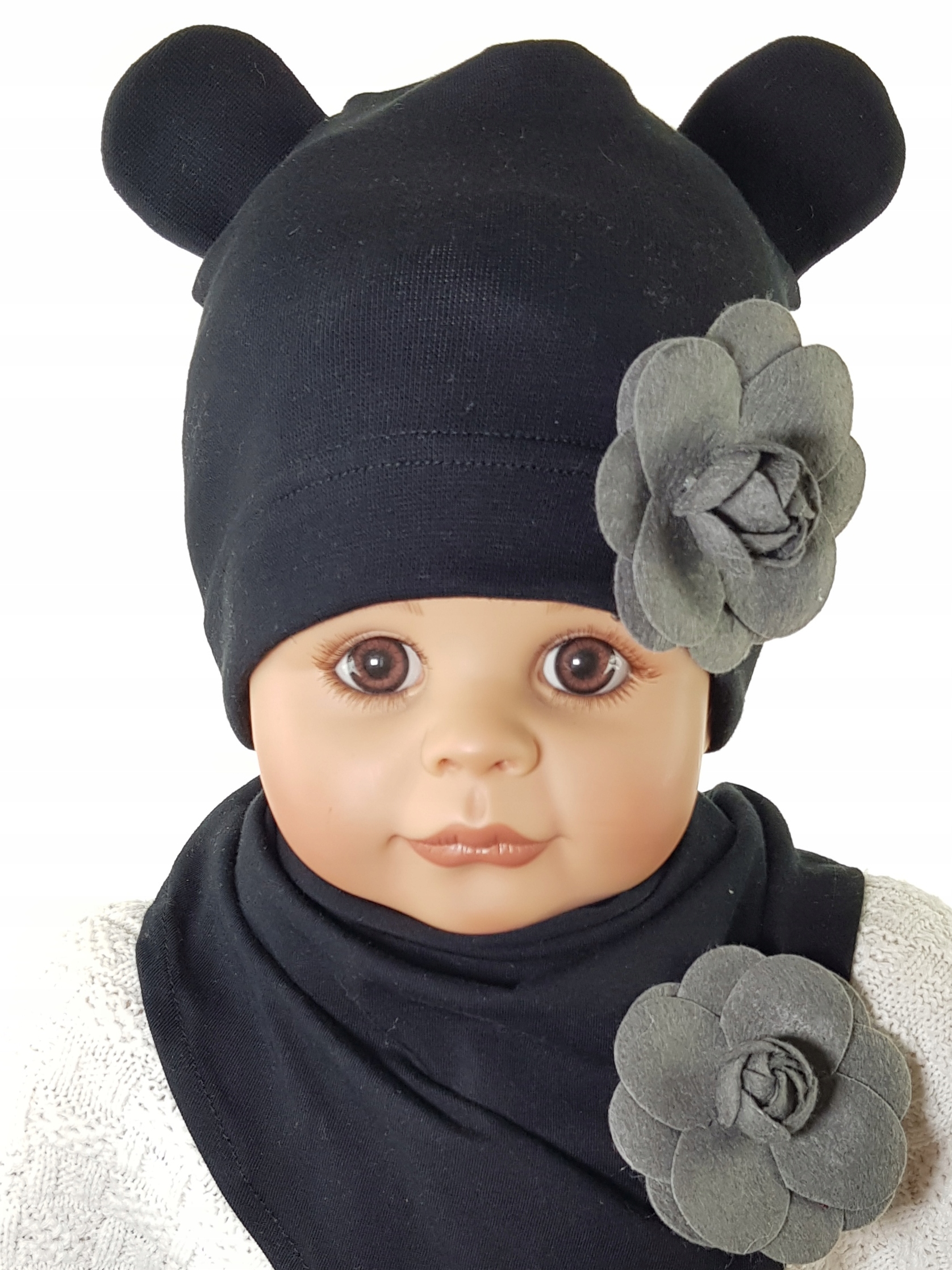 KOMPLET CZAPKA MYSZKA MINNIE + CHUSTKA Z POMPONIKAMI 1-10 LAT AŻ 20 WZORÓW Wiek dziecka 3 lata +