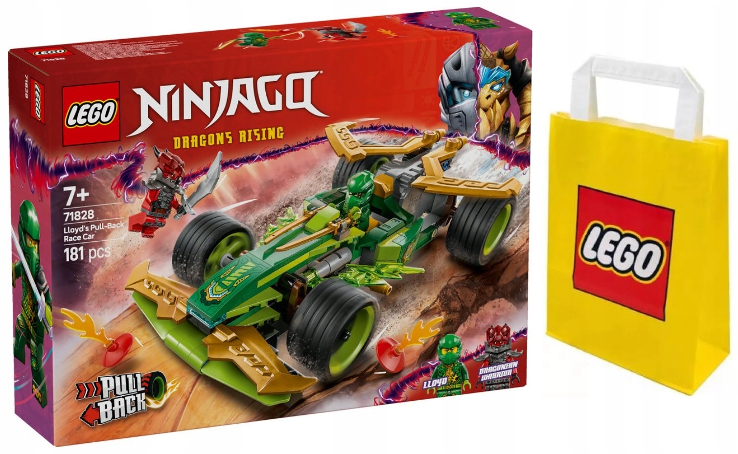 Lego 7+ Ninjago 71828 Lloydovo Auto S Pull-back Pohonem Taška Bonus