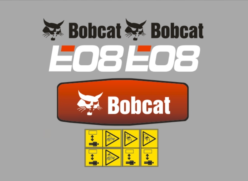Samolepky s nálepkou Bobcat E08