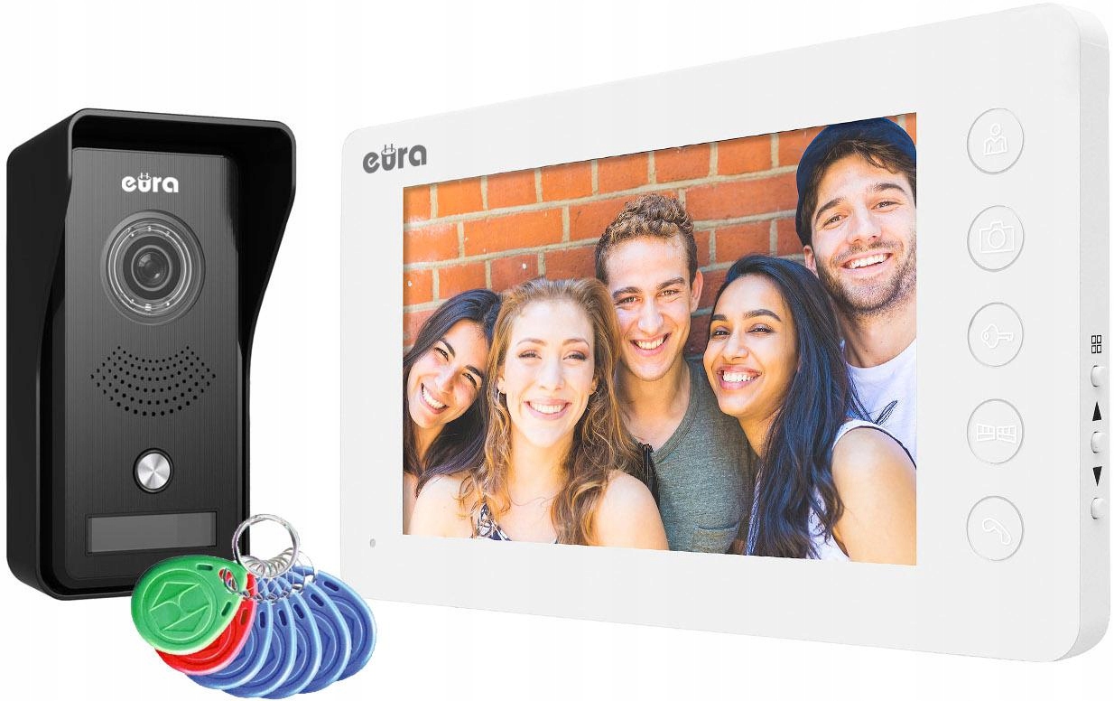 Videovrátnik Eura VDP-76A3 S Monitorom 7'' A Čítačkou Kariet K