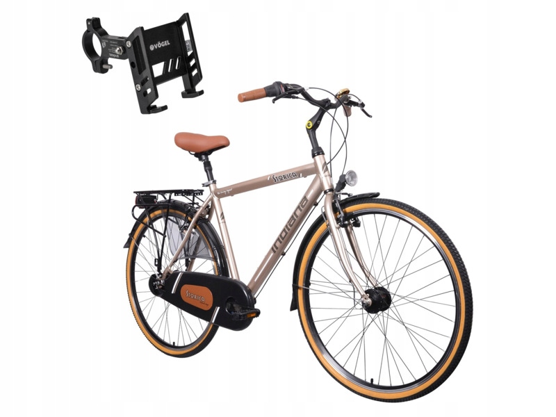 Rower miejski Indiana Storica 130 7B 28 cali męski Uchwyt na telefon