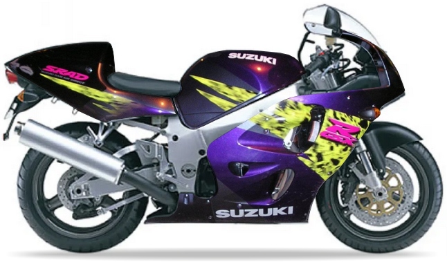Samolepky Juula Pro Suzuki Gsxr 750 1996 Šedá Purpurová C3B