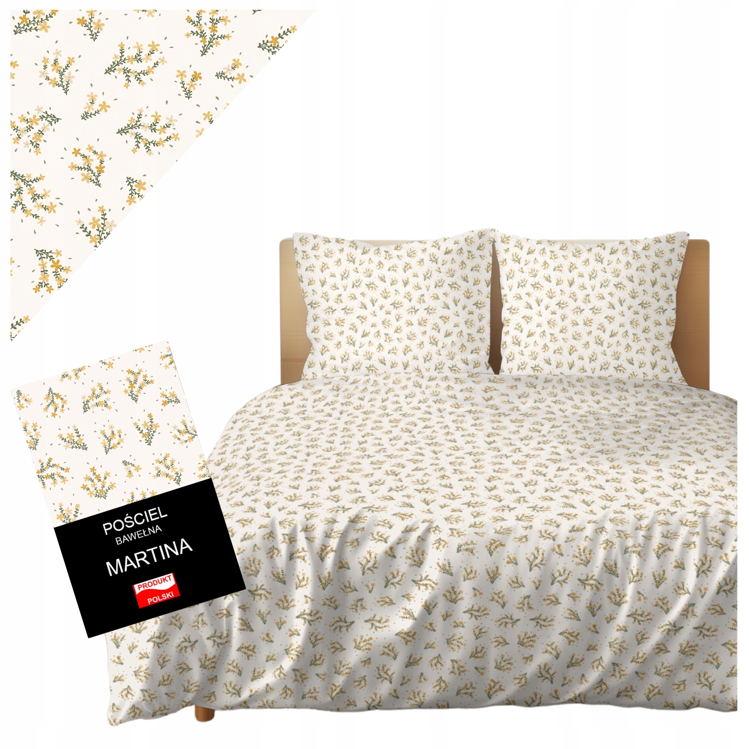 Sada Povlečení 160x200 Bavlna Silná Bílá Polská 3 prvky Měkká Silná