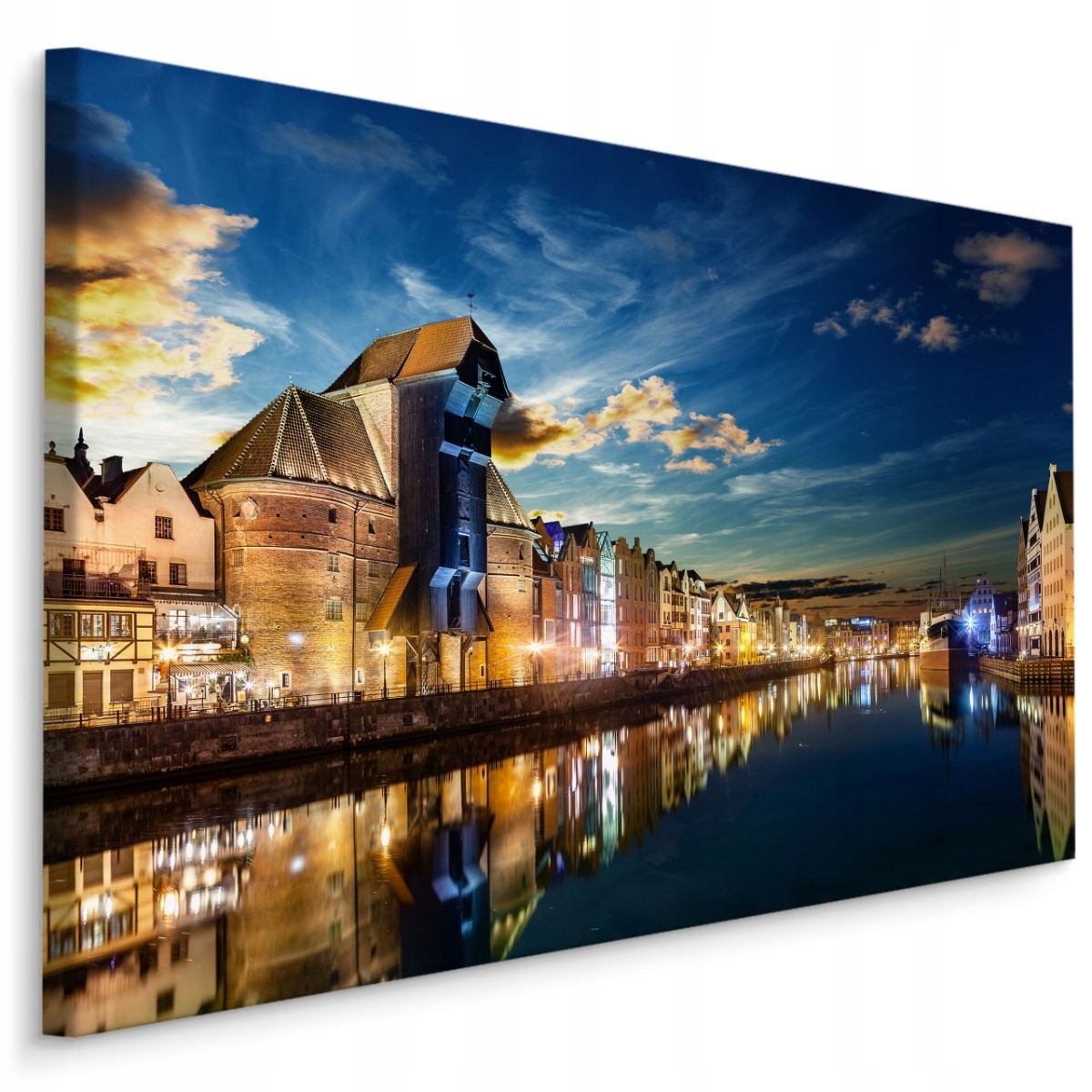 

Obraz Na Płótnie Nocna Panorama Gdańska 3D 120x80