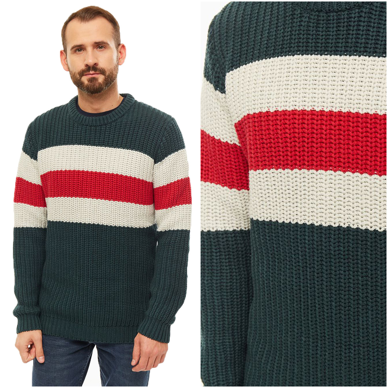 

Wrangler Chunky Knit Męski Sweter Klasyczny M