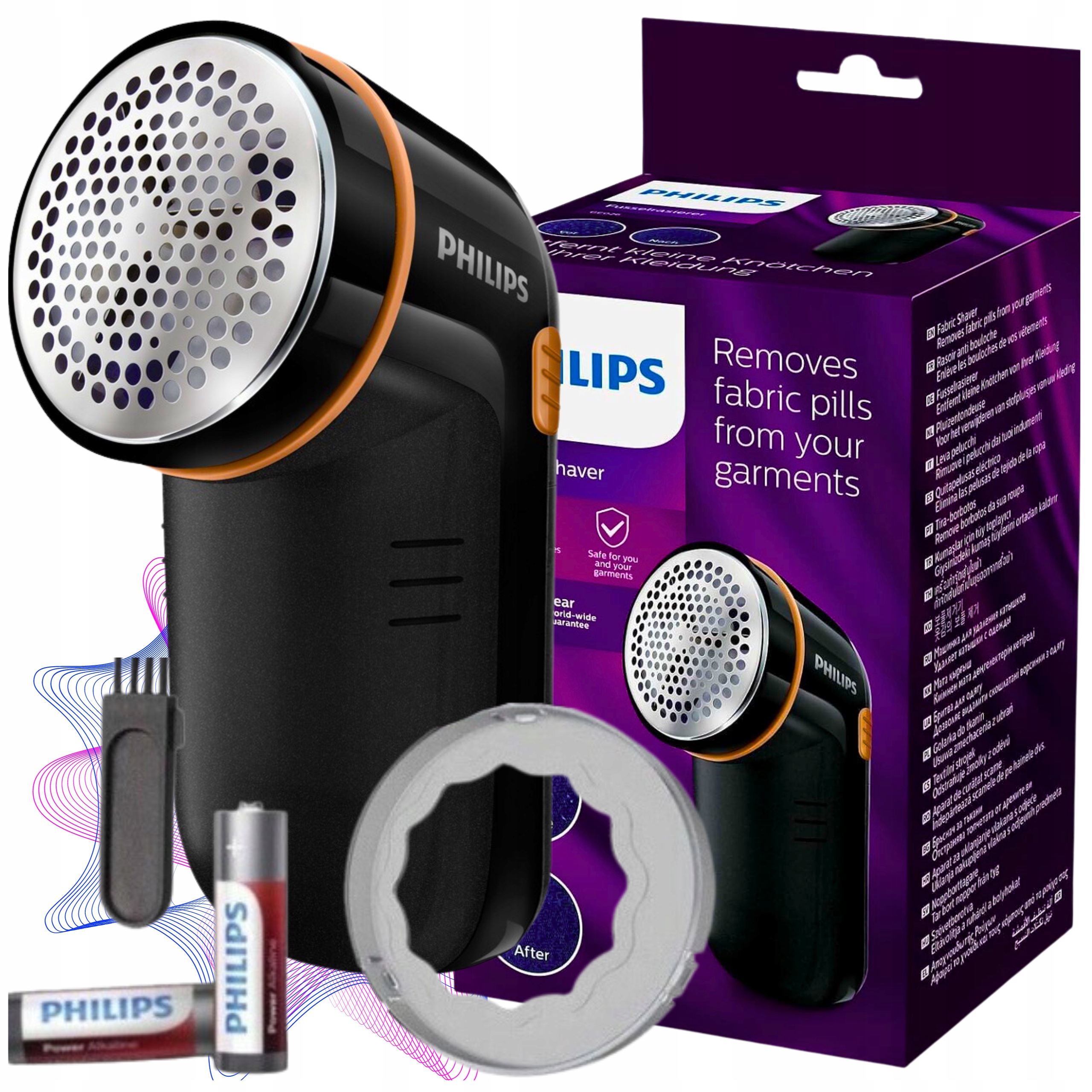 ELEKTRYCZNA MASZYNKA DO UBRAŃ ODZIEŻY SWETRÓW PHILIPS NA BATERIE SOLIDNA