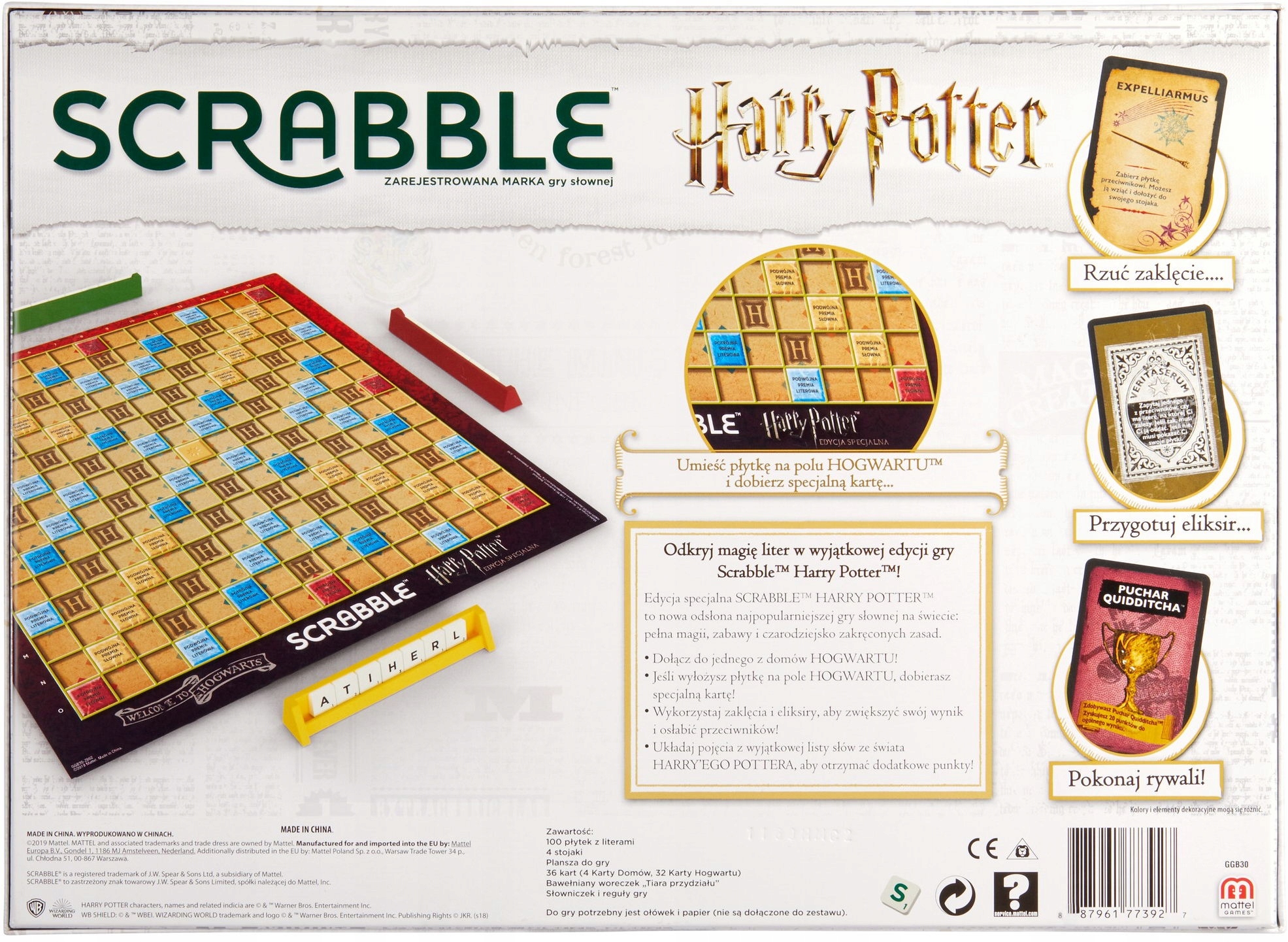 GRA PLANSZOWA SCRABBLE HARRY POTTER MATTEL Wydawca Mattel