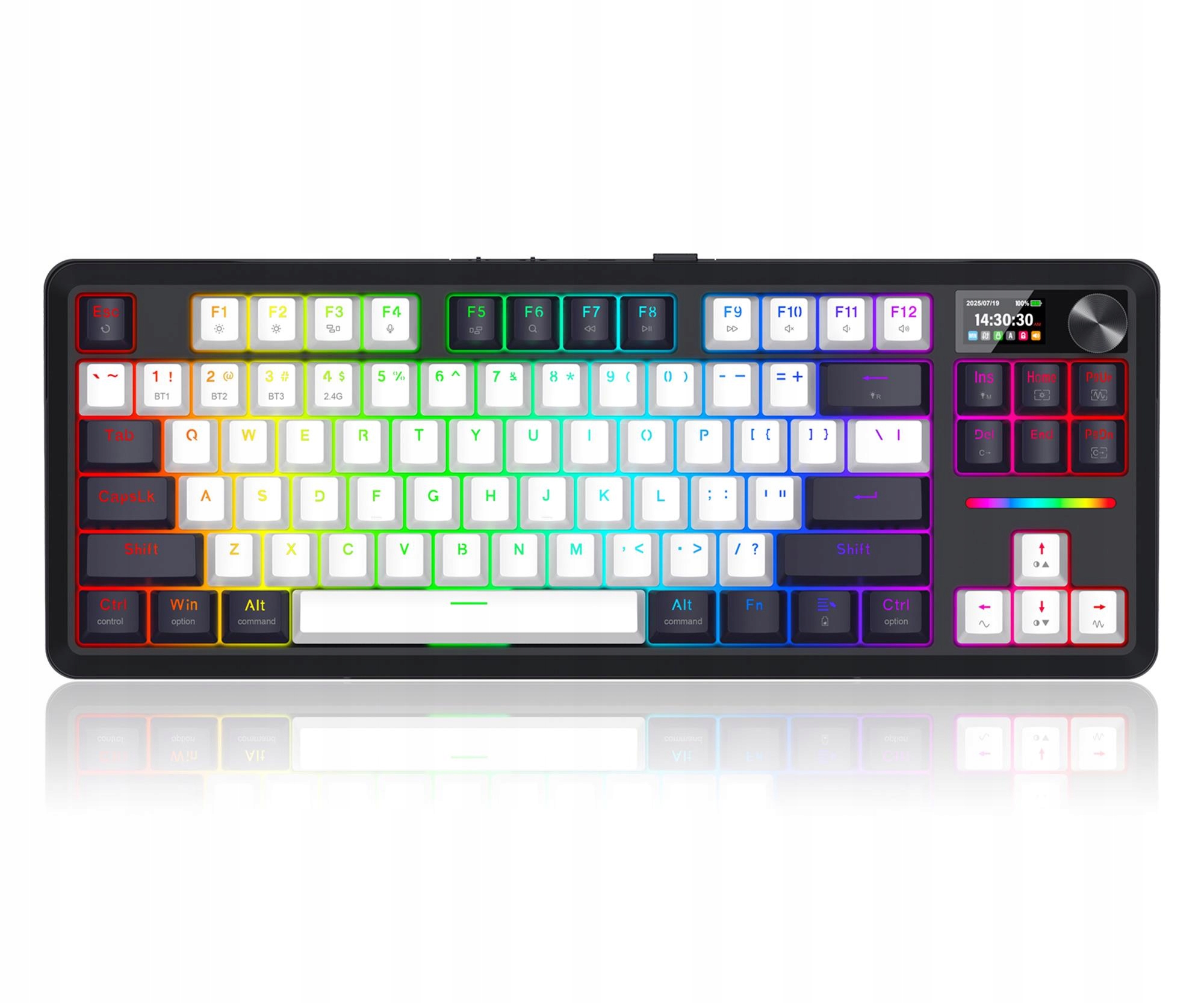 Klawiatura bezprzewodowa gamingowa Redragon Wildslash LCD Pro Rgb