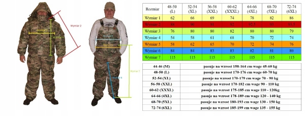 Komplet zimowy BARS ŚNIEG LAMPART Wodoodporny -25C r. L Zawartość kompletu kurtka spodnie ogrodniczki