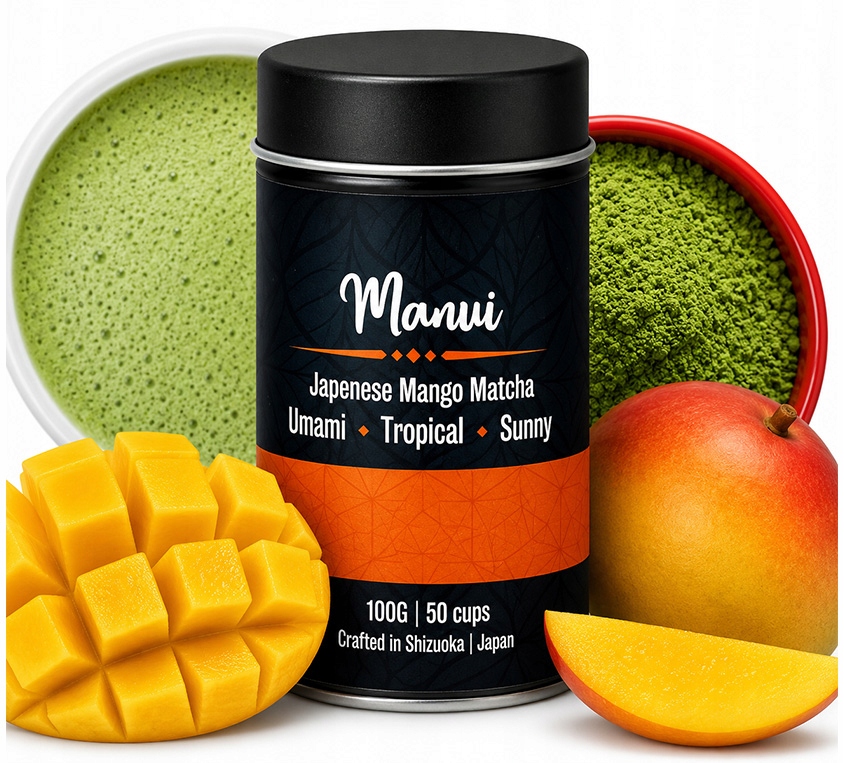 Levně Matcha z Japonska s příchutí manga v plechovce 100G jako Dárek Opravdová pro Latte