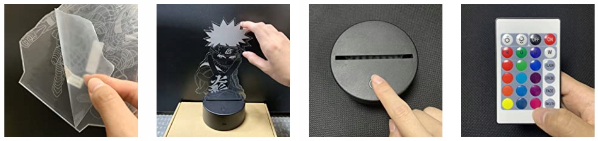 LAMPKA LED 3D ŚWINKA PEPPA ZMIANA KOLORÓW + PILOT Marka inna marka