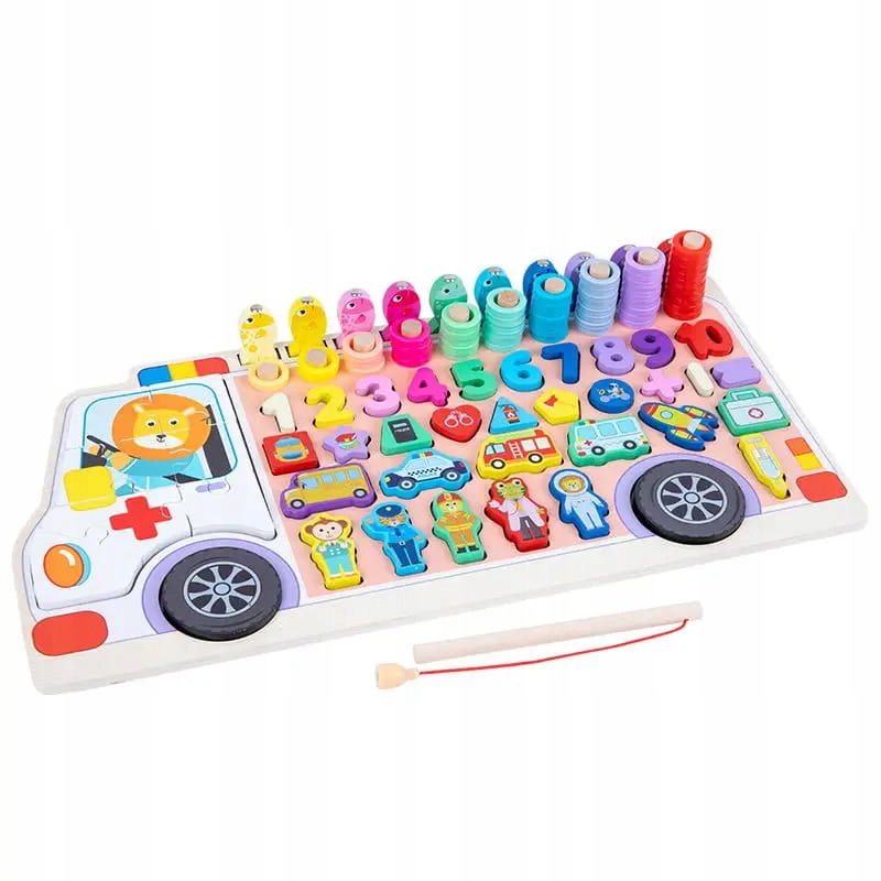 

Tablica edukacyjna Montessori Karetka Cyferki