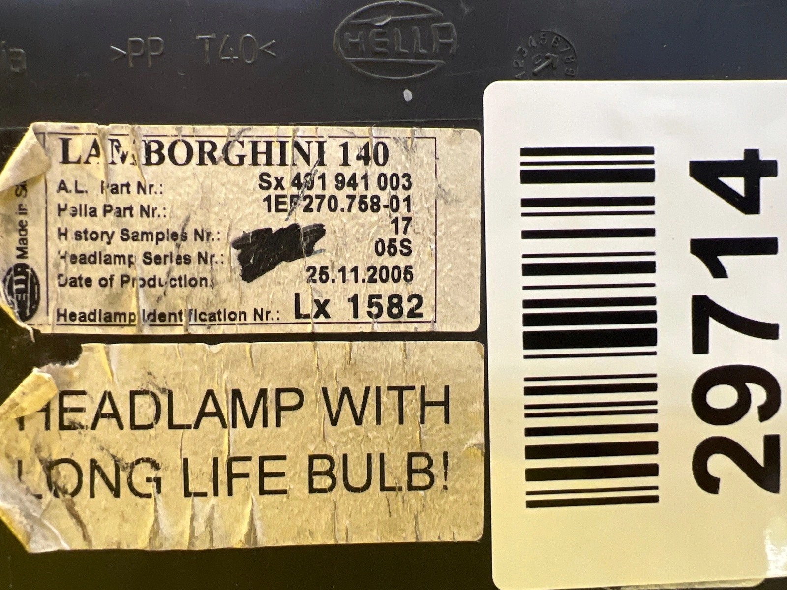 světlo levá předek Lamborghini Gallardo 401941003