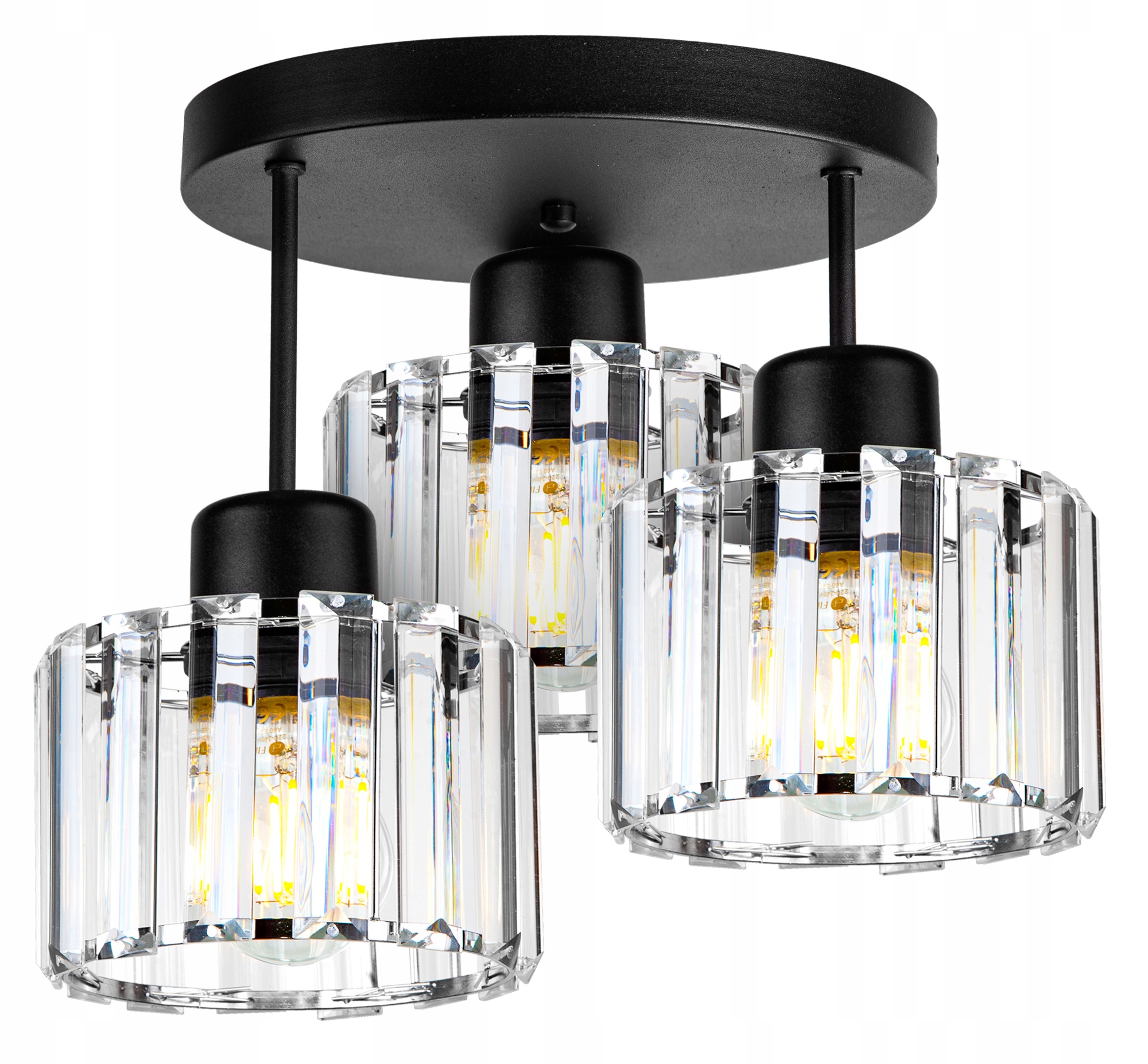 

Lampa Wisząca Sufitowa Żyrandol Szklana Kryształ