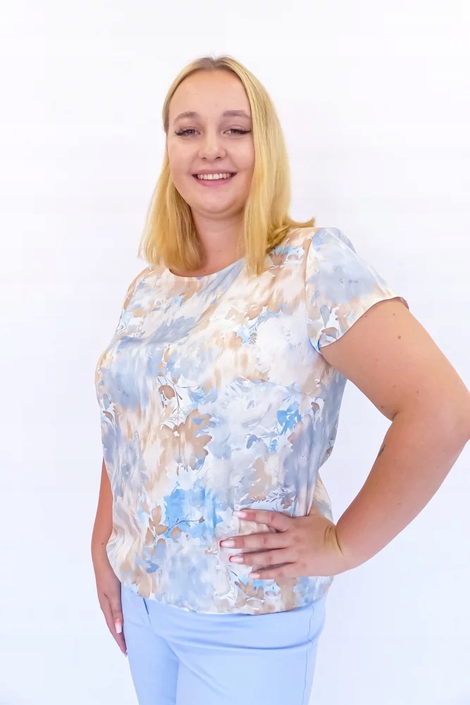 Elegantní halenka Blue Modro-béžová 42