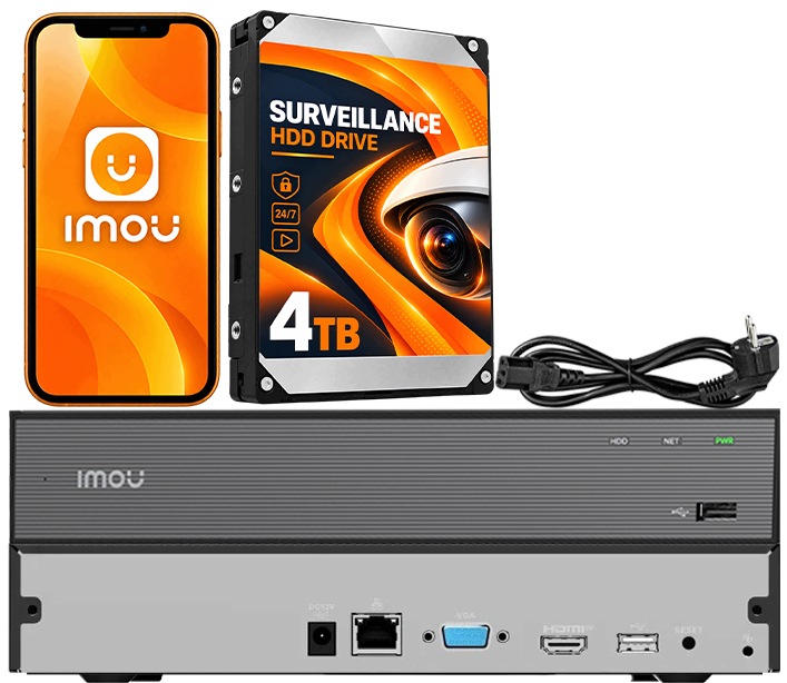 Ip rekordér Imou 10ch NVR-N110-8A0E-P pro 10 Ip kamer Aplikace Disk 4TB