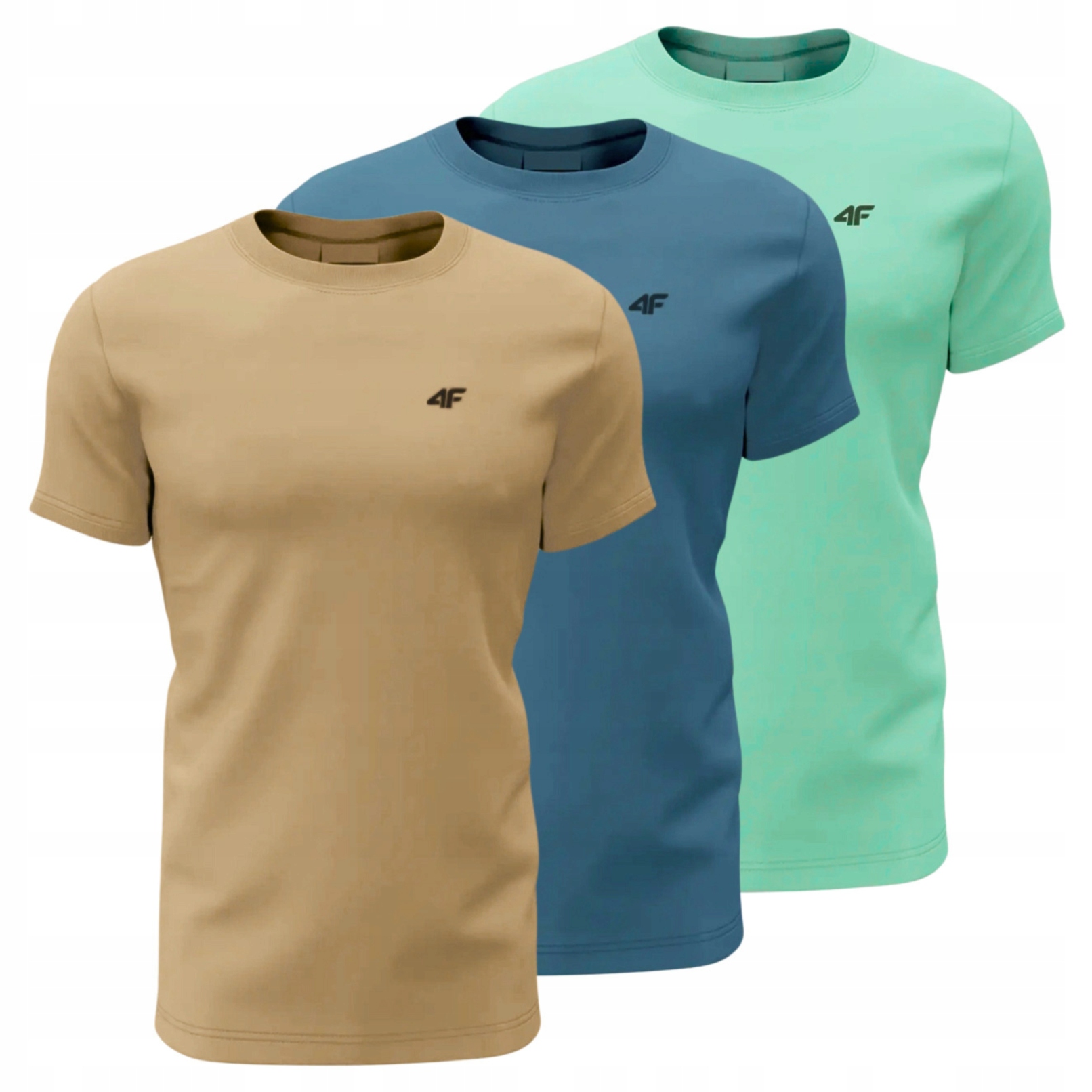 Koszulka 4F Męska T-shirt Zestaw Sportowy Bawełniany Komplet 3PAK Limit L