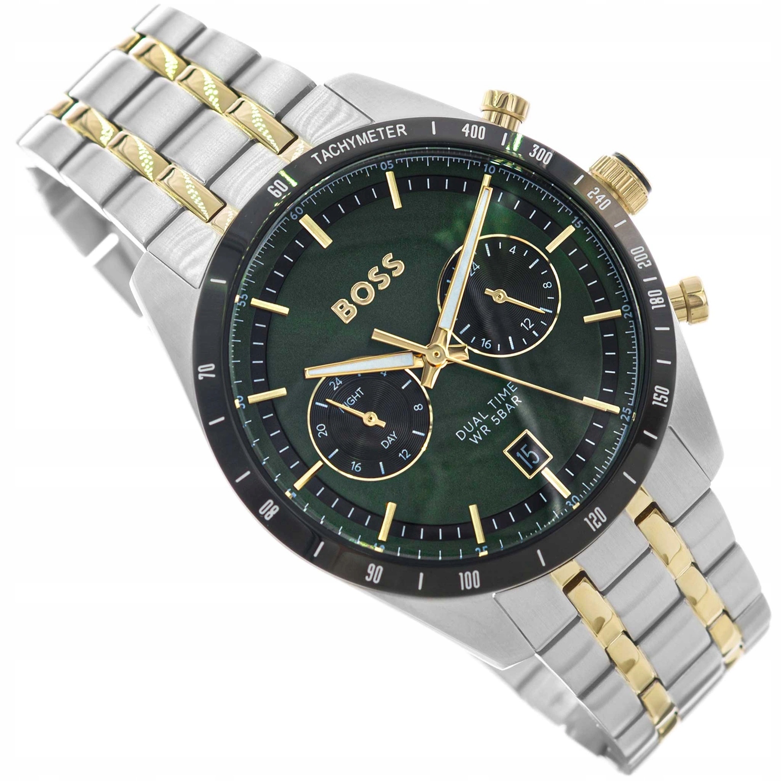 Pánské Hodinky Hugo Boss 1514287 Tourmaster Stříbrné S Náramkem Dual Time