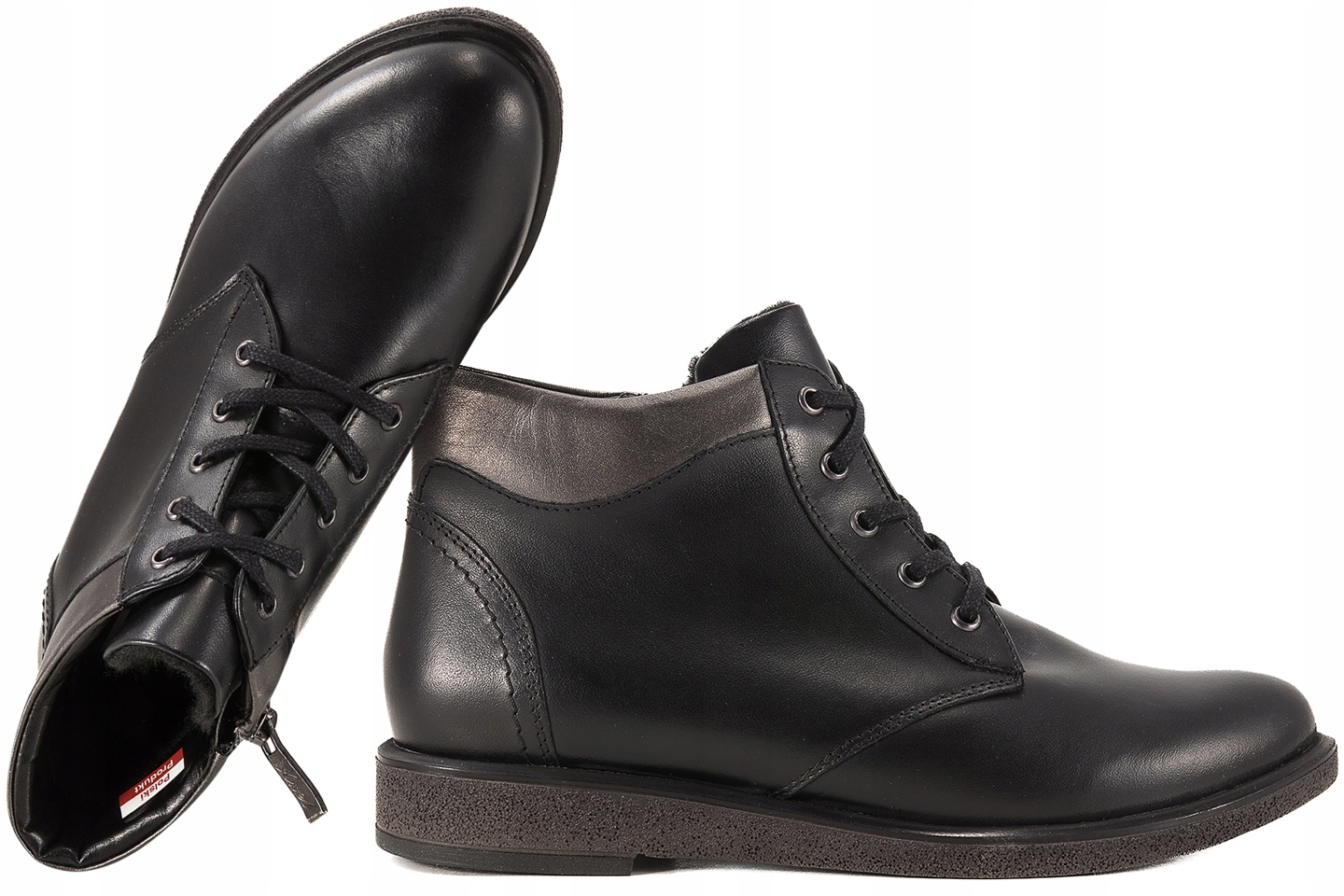 Axel 1717 Dámské Boty Zateplené Zimní Kotníkové Boty Kožené černé 36 Černá