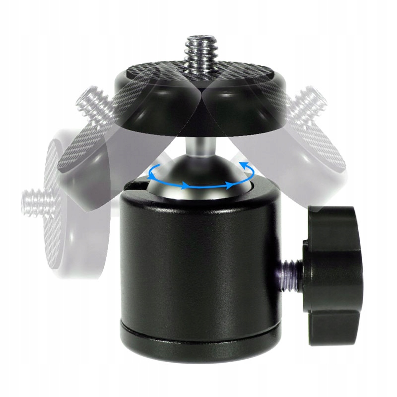 MINI GŁOWICA KULOWA H5 GWINT 1/4 CALA DO STATYWÓW Model h5