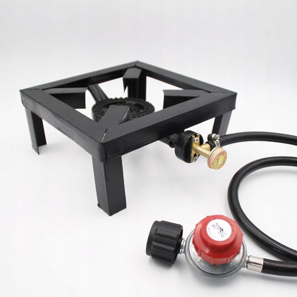 Square, single-burner gas cooker with Kolor dominujący wielokolorowy