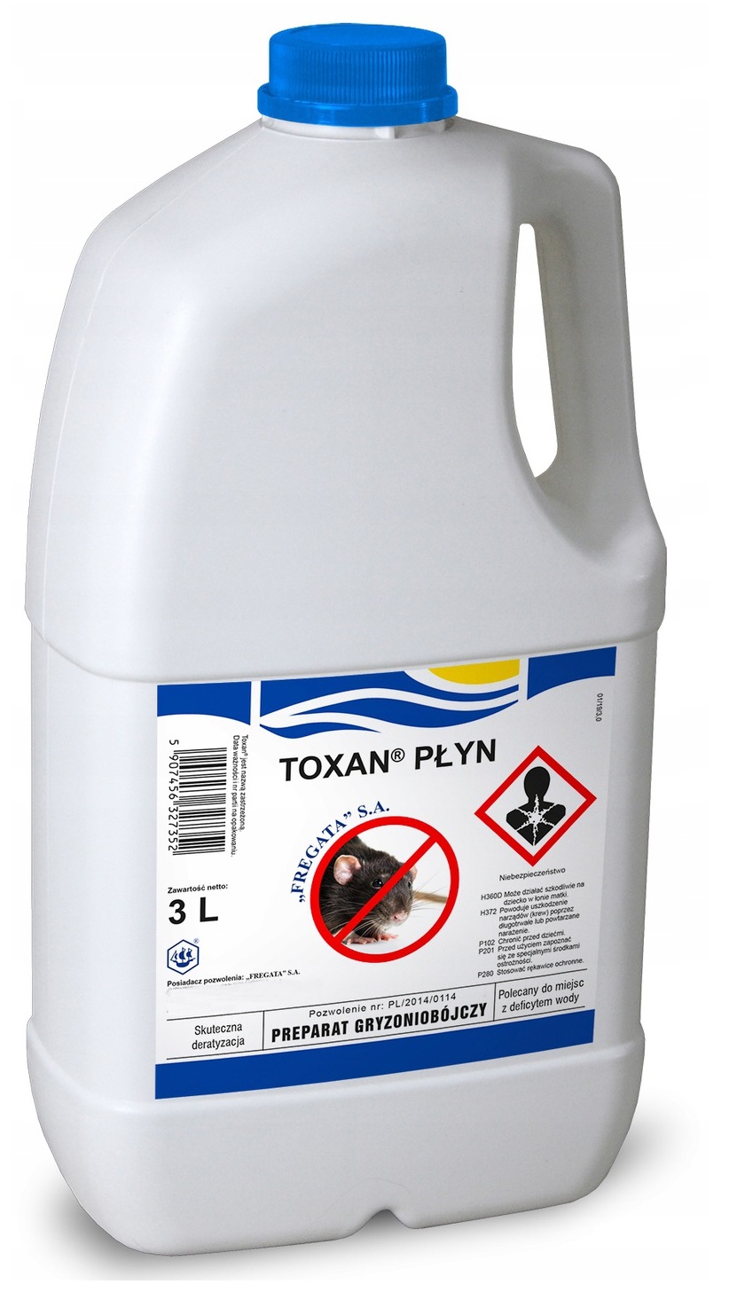 

Toxan Płyn Trutka na Myszy, Szczury 3L