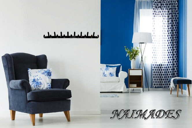 WIESZAK METALOWY ŚCIENNY NA ŚCIANĘ KLUCZE UBRANIA Marka Naimades