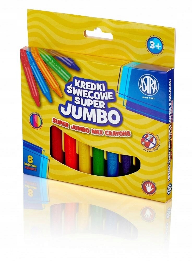 Kredki świecowe Jumbo 8 Astra