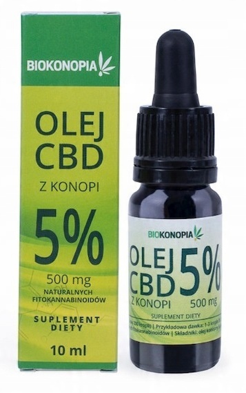 

Olejek konopny Cbd 5 % Biokonopia 10 ml