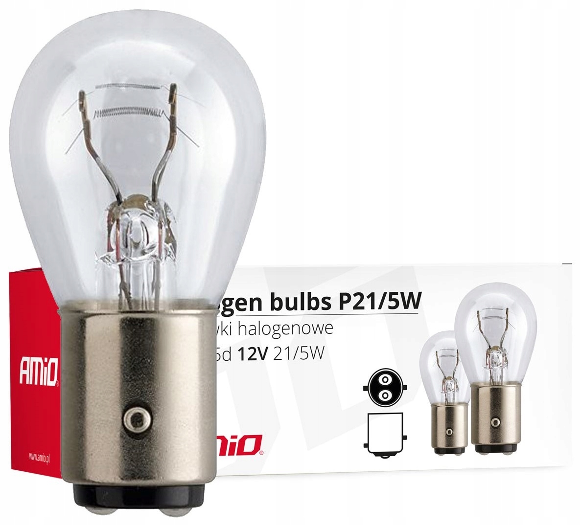 

Żarówki Halogenowe P21/5W BAY15D 12V 21W/5W 10szt.