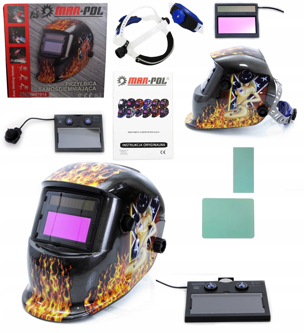 MASKA SPAWALNICZA PRZYŁBICA SAMOŚCIEMNIAJĄCA FILTR