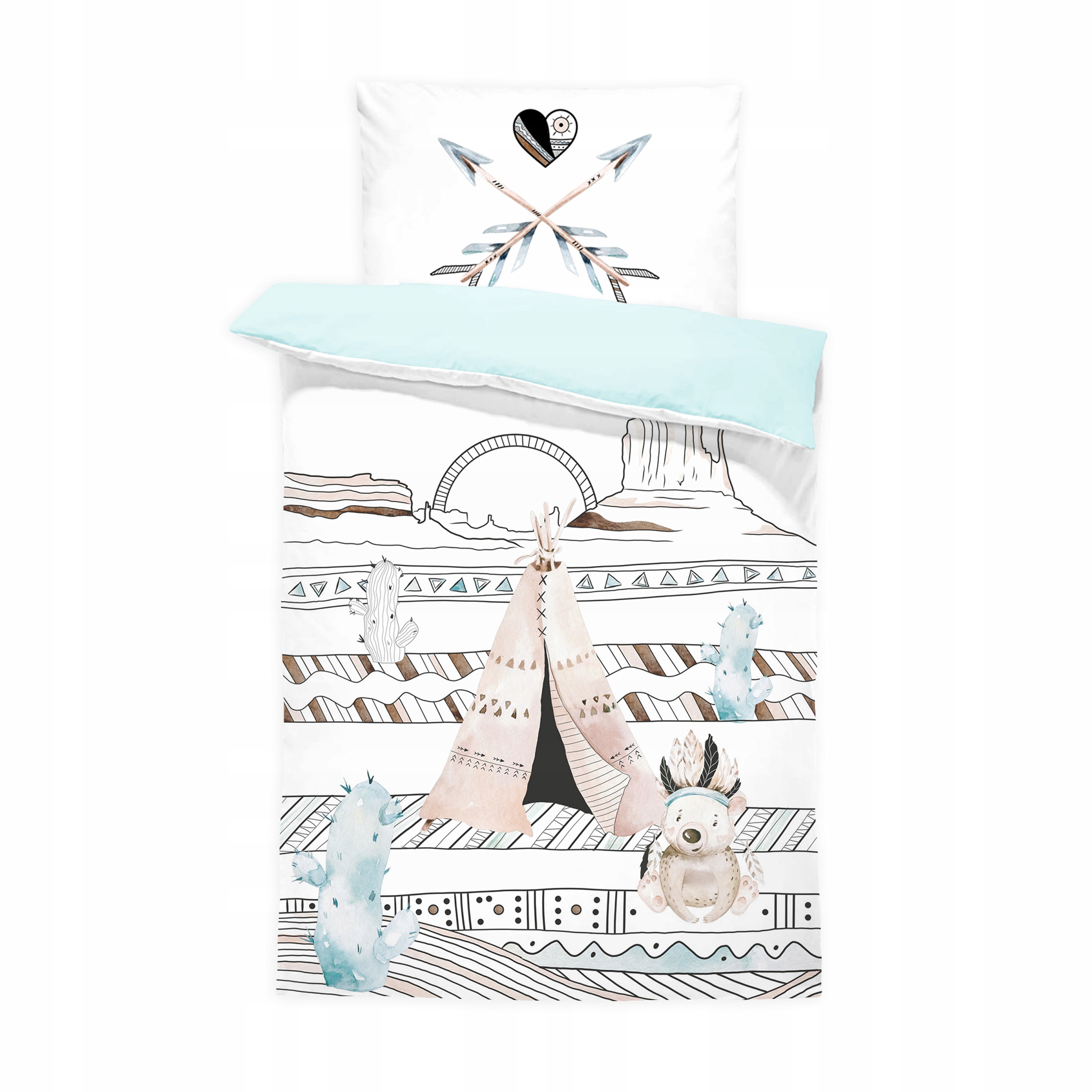 KOMPLET POŚCIELI - BOHO TIPI 135x100 BAWEŁNA