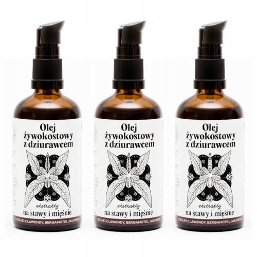 -5% Olej żywokostowy i z dziurawca do masażu na mięśnie, relaksacja. Zapach