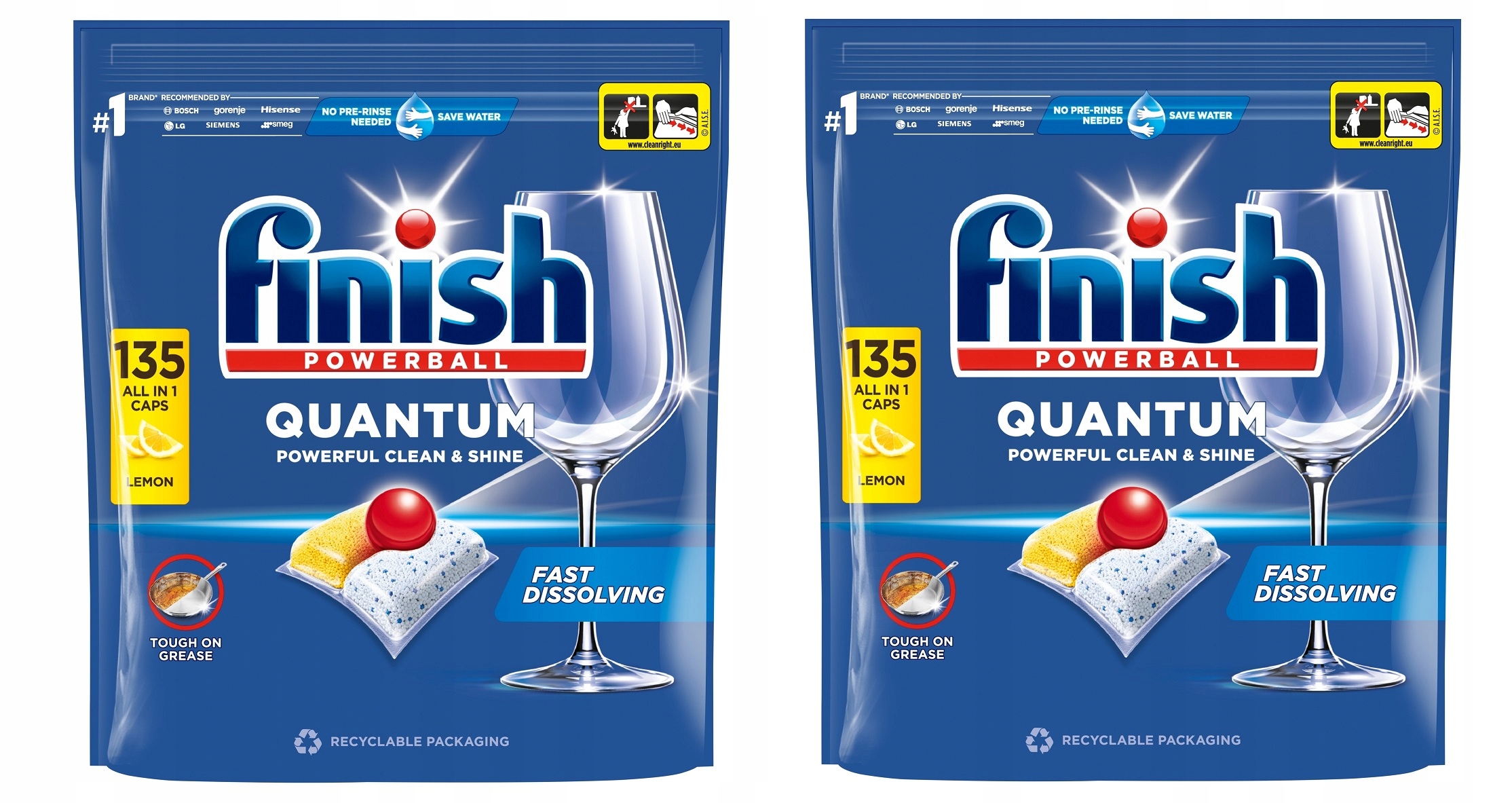 Levně Tablety do myčky Finish Quantum All in 1 Citron 270 ks