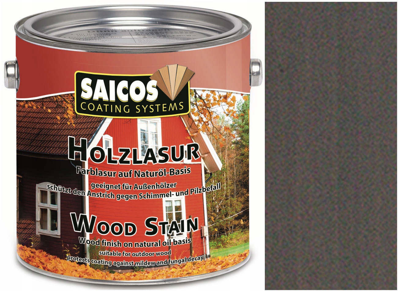 Saicos Olejová lazura na dřevo Antracit 0092 0,75L