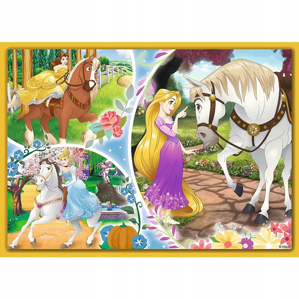 Puzzle Księżniczki Disney 4w1 DLA DZIEWCZYNEK!!! Marka Trefl