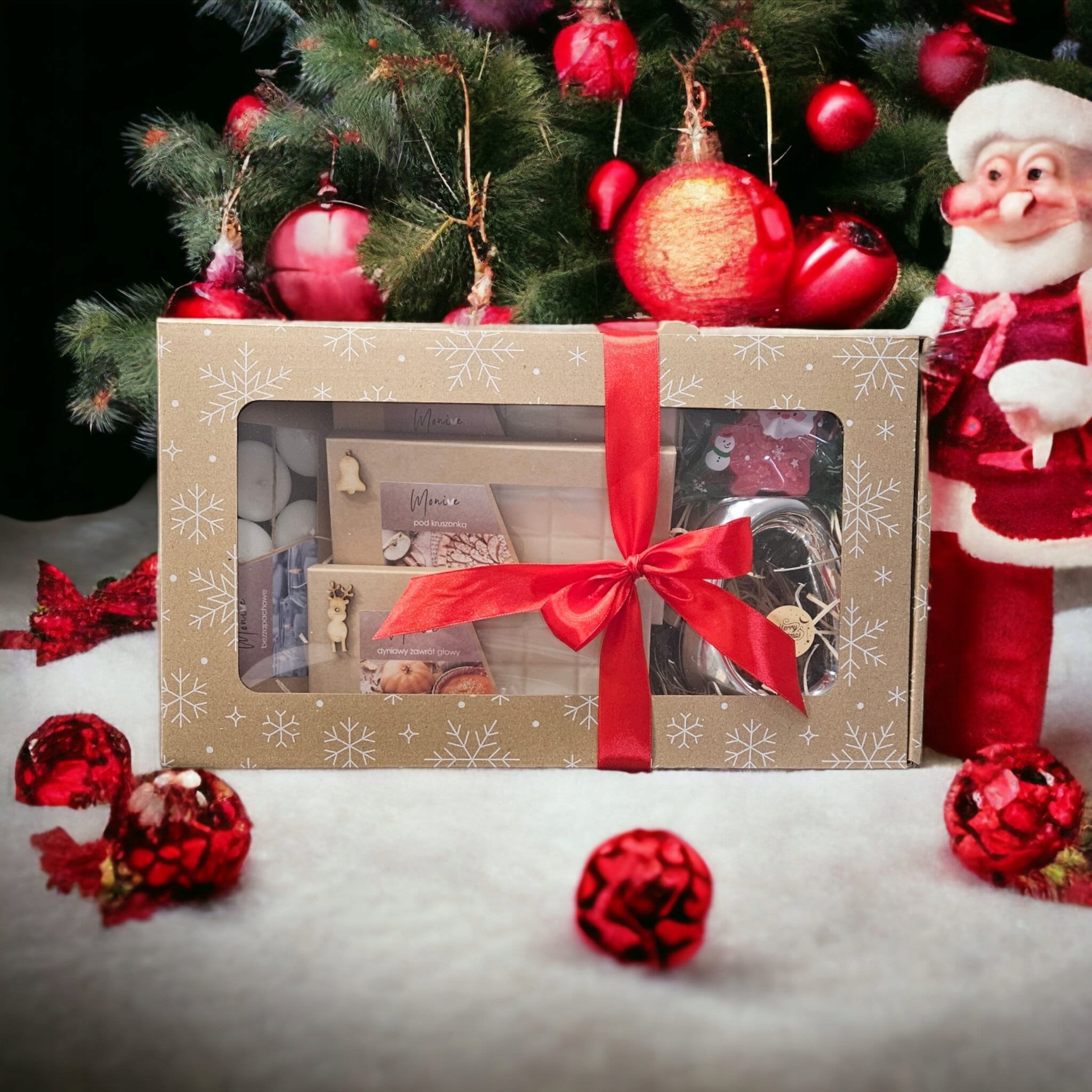 XXL vánoční sada dárek vosky tealighty krb 100% natural