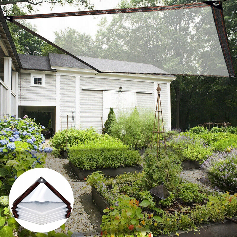 PLANDEKA PRZEZROCZYSTA OGRODOWA TARASOWA WODOODPORNA Z OCZKAMI ANTY-UV 3X4M Długość 3 m