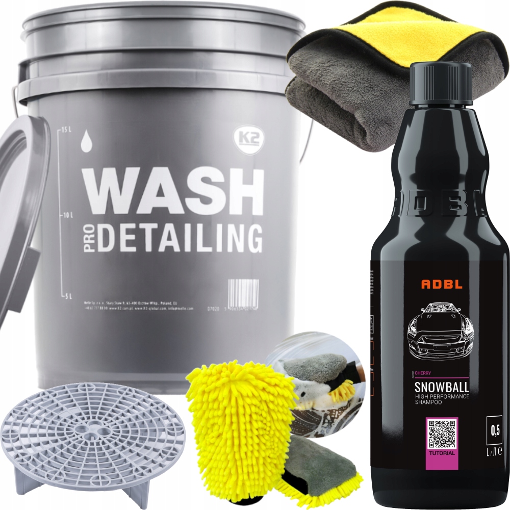 ADBL SNOWBALL 500ML + K2 WIADRO DETAILINGOWE + RĘKAWICA + RĘCZNIK ZESTAW