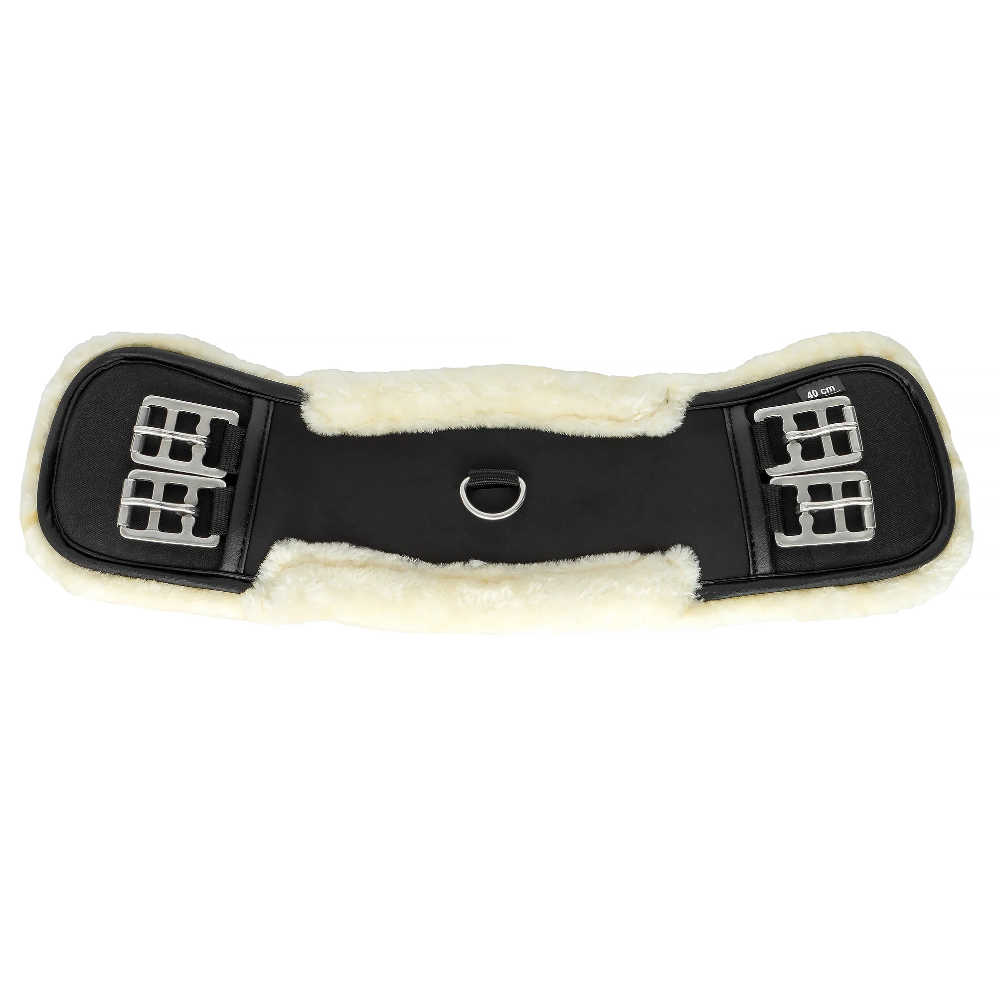 Popręg ujeżdżeniowy Start FurArtificial z miękkim futerkiem czarny 55 Dr
