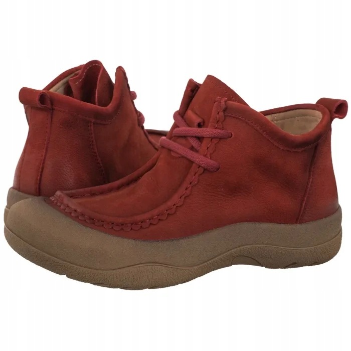 Dámské kožené kozačky Filippo Červené DBT8212/26 Red