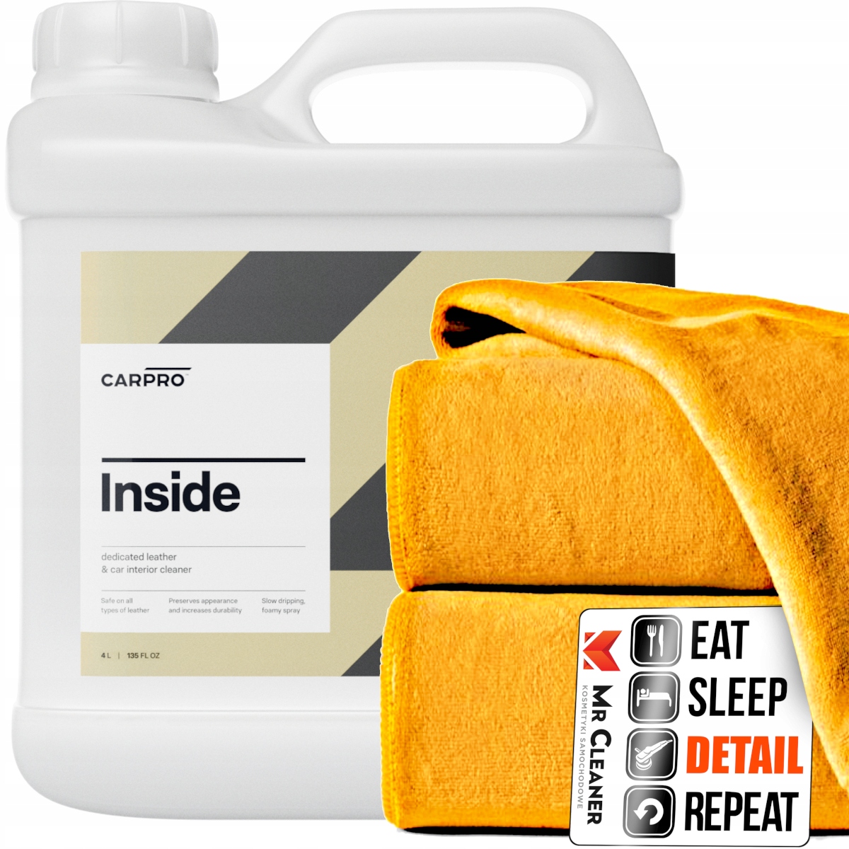 CARPRO INSIDE PŁYN DO CZYSZCZENIA PLASTIKÓW SKÓRY WNĘTRZA SAMOCHODU 4000 ML