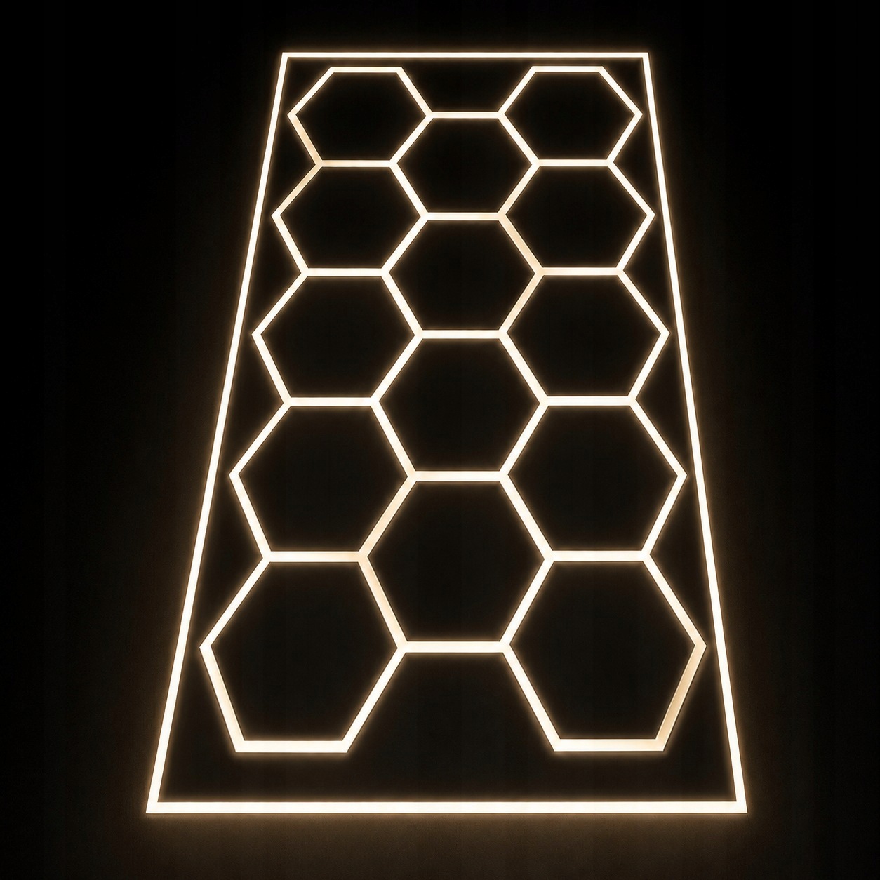 Led garážová lampa hexagon kancelářská dílna medová plástev stropní 394x229 Cm