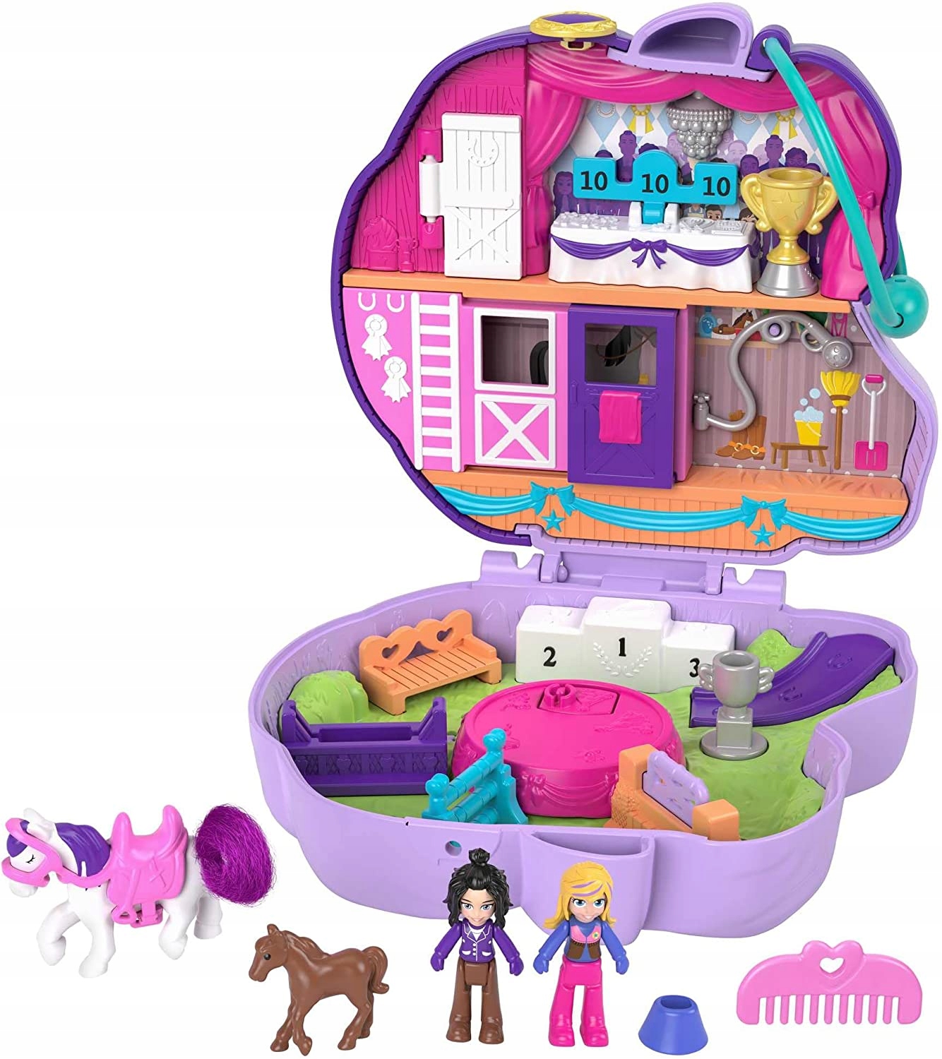 

Polly Pocket Kucyk wyścigowy stajnia w szkatułce